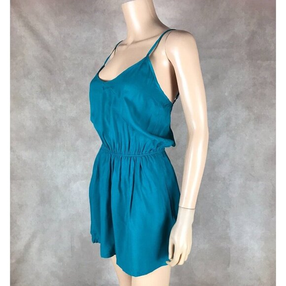 ULTRA FLIRT Juniors' Turquoise Sleeveless Romper w/Cinched Waist NWT Small - Picture 6 of 9